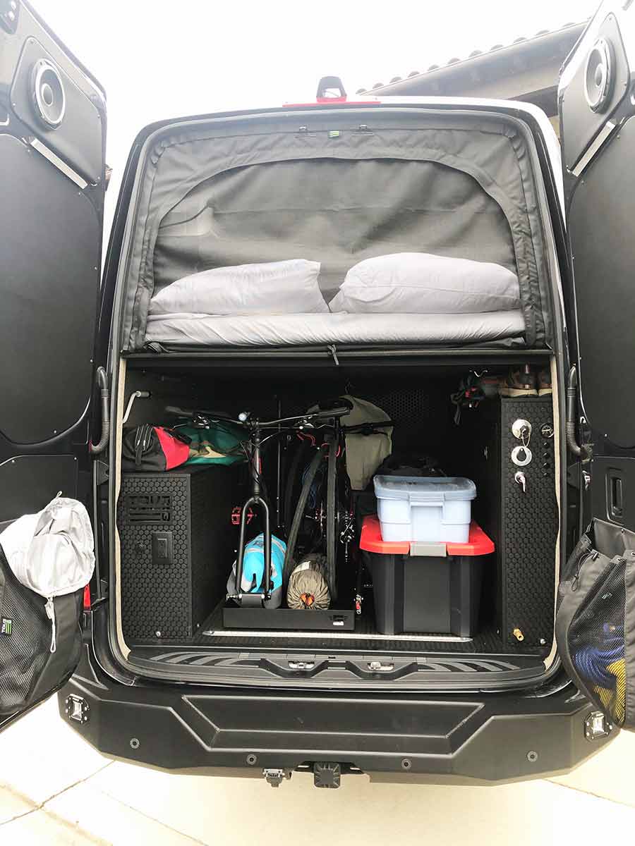 TouRig-custom-Sprinter-Garage Sprinter custom built garage, one of our other favorite features of the build