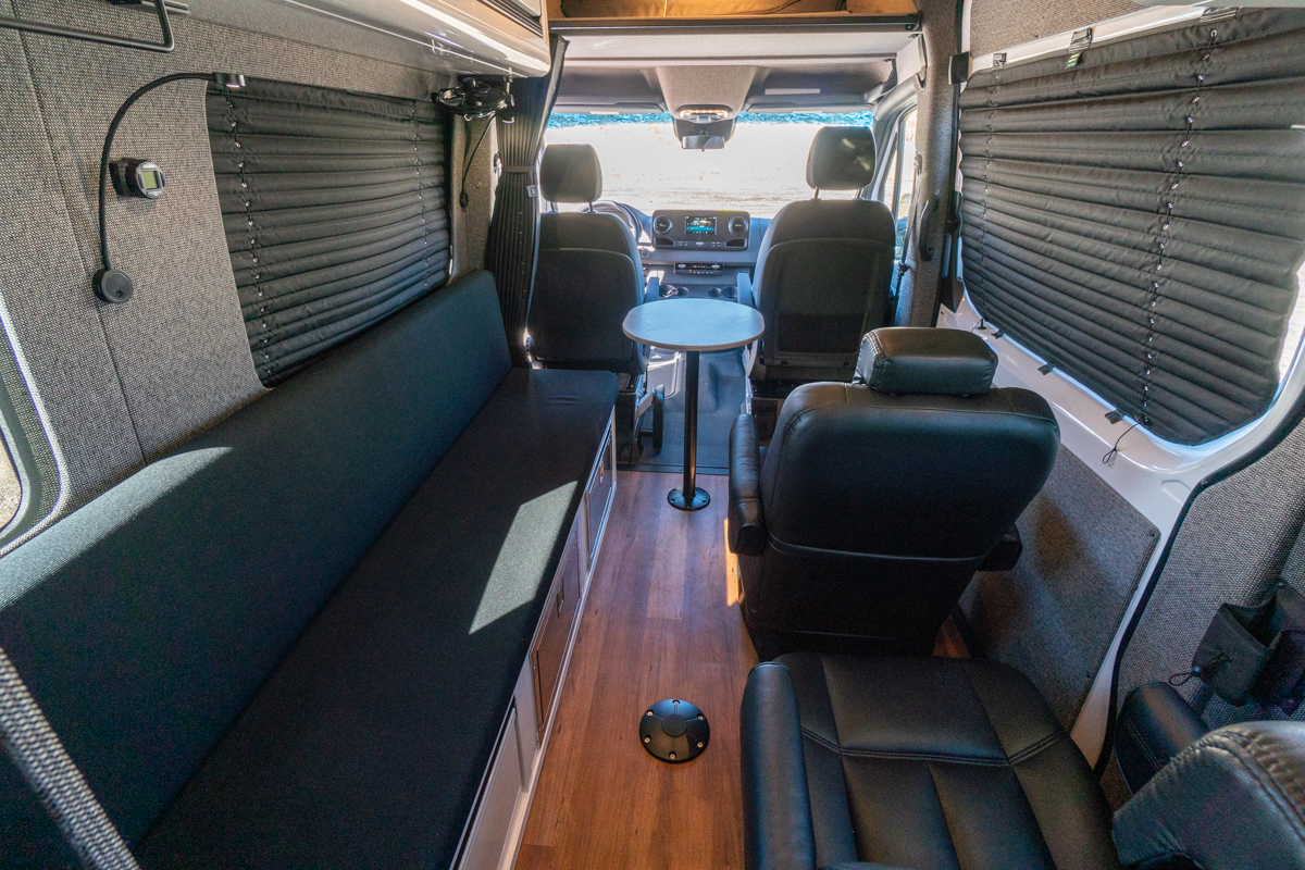 Front interior view of BHTM's van