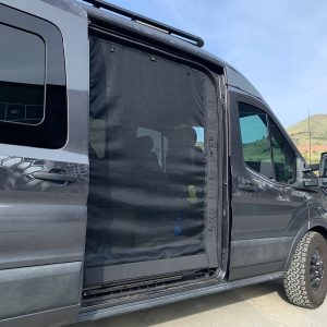 TOURIG Bunker Slider Door Screen for Transit Van 2014+ mounted in van